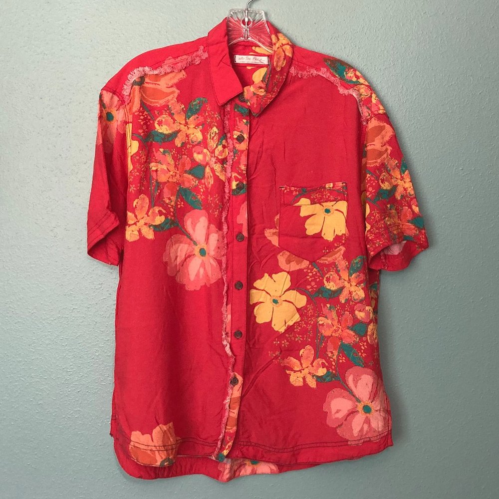 We the Free oversized floral Hawaiian shirt